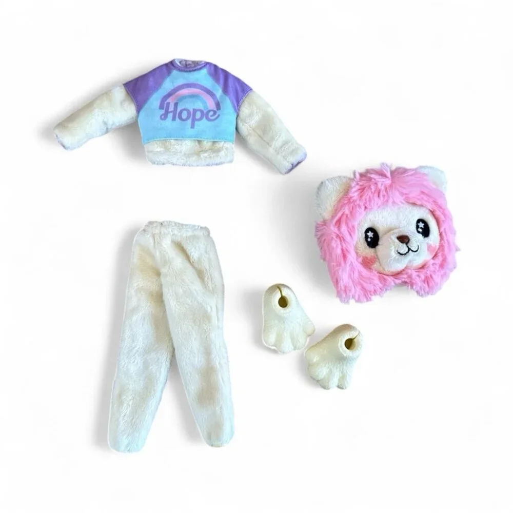 Barbie Cutie Reveal Plush Costume Outfit Yellow Cat Lion Hope Shirt Shoes Paws